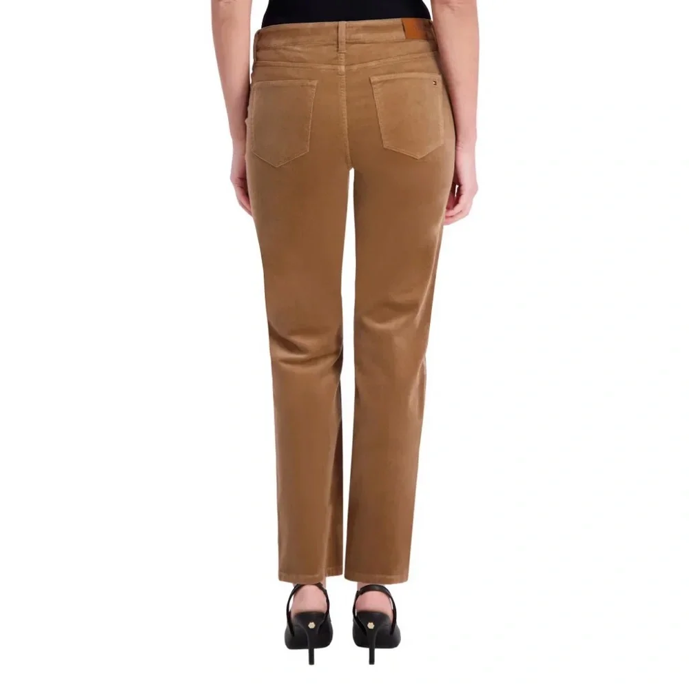 Size 6 TOMMY HILFIGER STRAIGHT-LEG CORDUROY PANTS - Tan - Picture 6 of 6